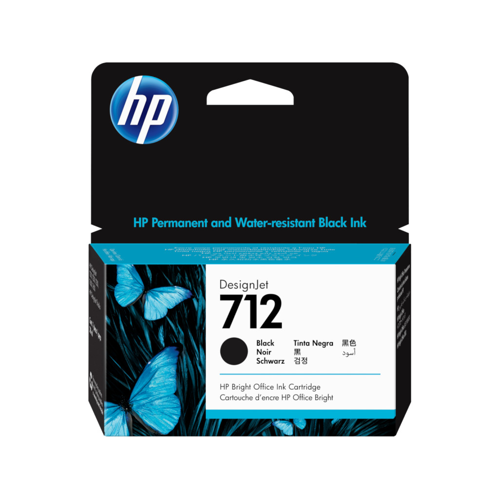 HP Tinta 3ED70A Black 712