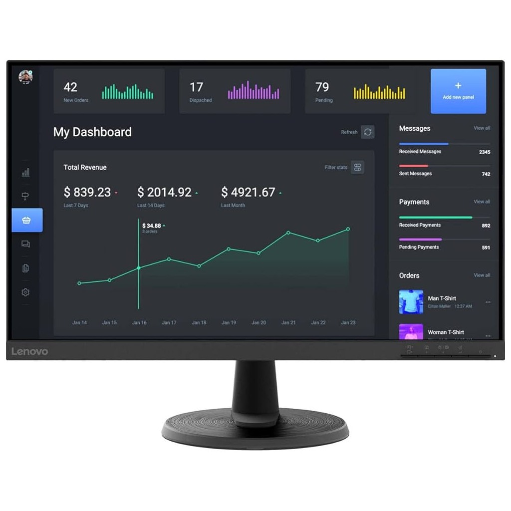 Lenovo LED Monitor D24-40 23.8" VA 1920x1080 FHD Anti-odbljesak 3000:1 250 nita 75Hz 178°