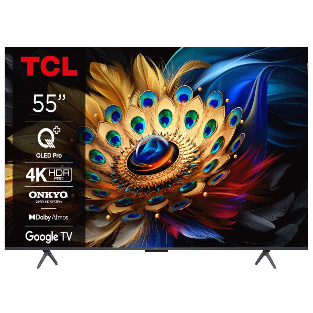 TCL 55"C655 4K QLED TVMotion Clarity 120HZ Google TVHDMI 2.1; 2.1 ONKYO Dolby Atmos