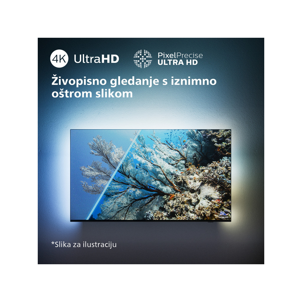 Philips 55"PUS8319 4K Titan OSAmbilight s 3 strane; HDMI 2.1Pixel Precise Ultra HD; Dolby Atmos