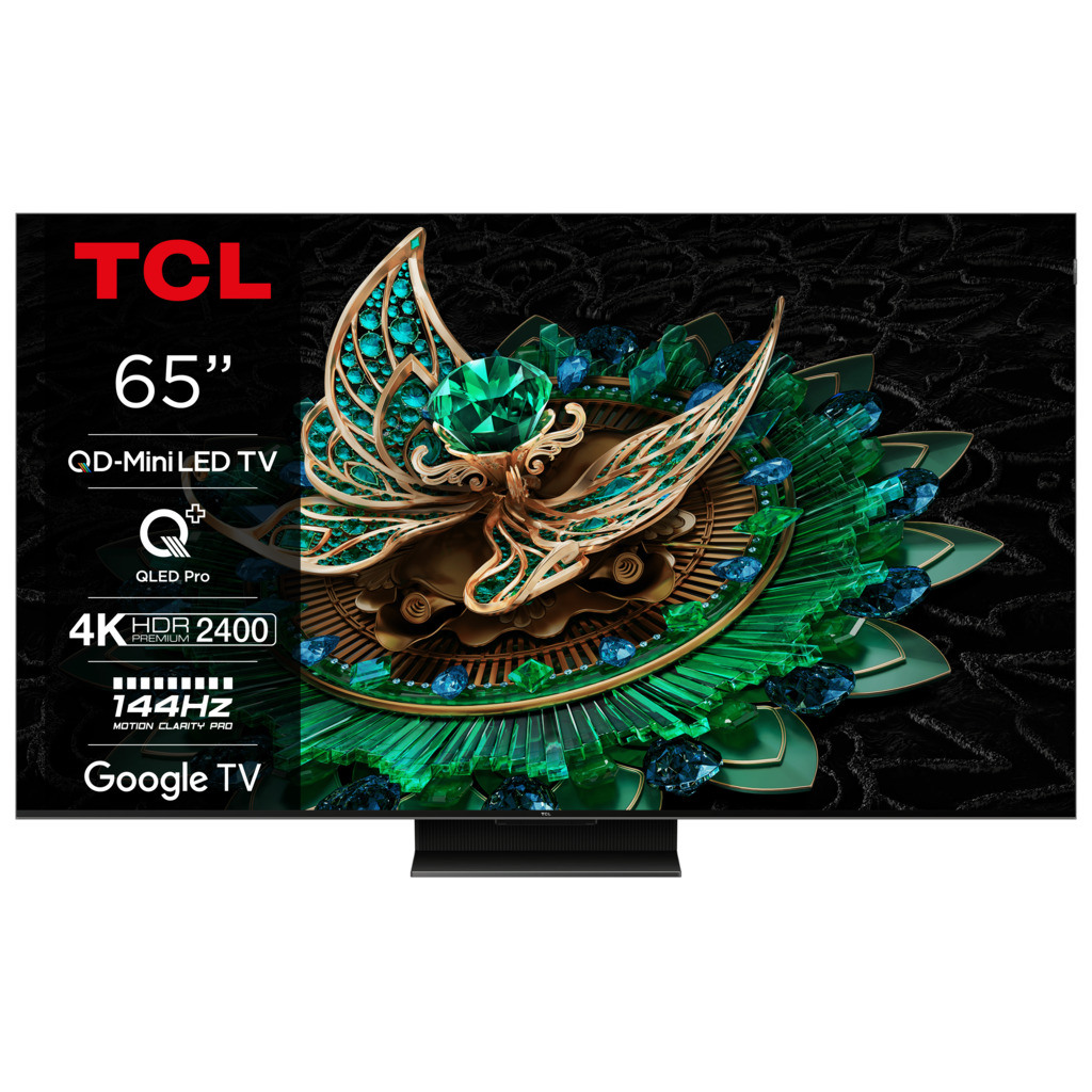 TCL 65"C765 QD-Mini LED 4K TVHDR 2400 nits; QLED PRO;ONKYO 2.1ch; 144Hz VRR; Google TV