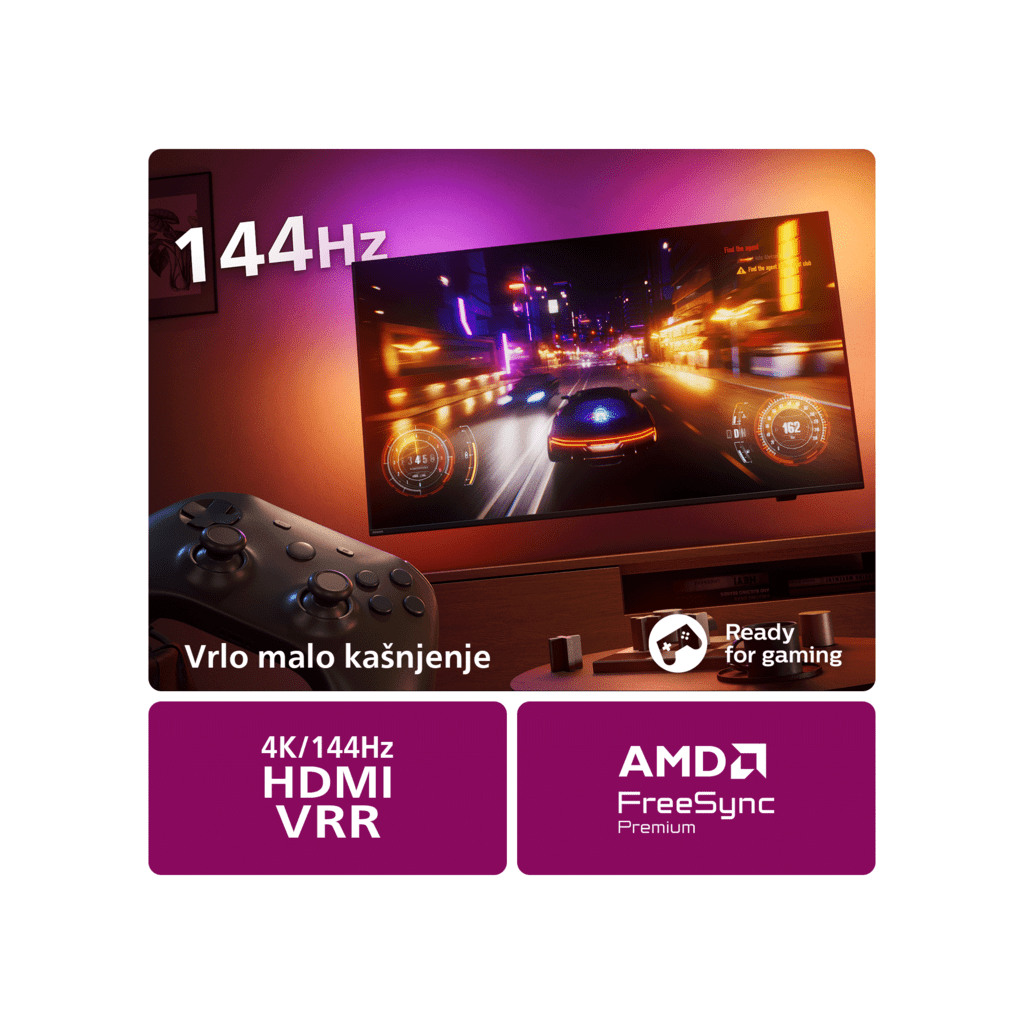 Philips 65"PUS8919 4K Titan OSAmbilight s 3 strane; HDR10+;P5 picture engine; 120 Hz; HDMI 2.1