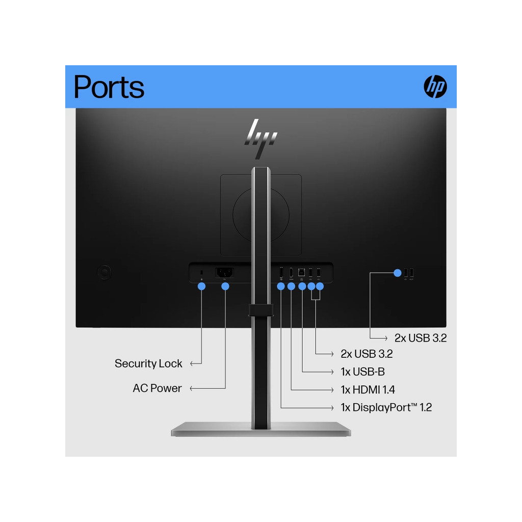 HP 27" monitor E27 g527",FHD,IPS,300cd,5ms,75Hz,HDMI,DP,4xUSB3.2,podesivo postolje,3y