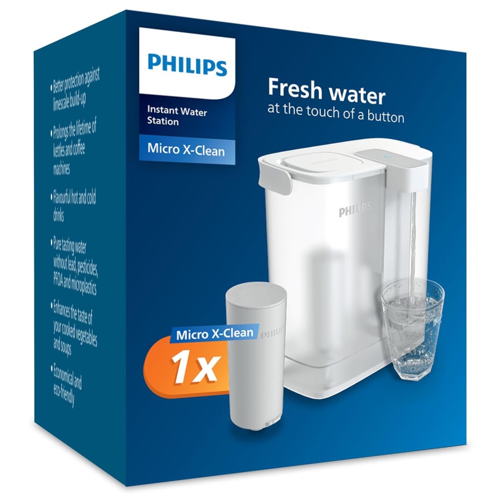 Philips Instant Spremnik za Filtriranje Vode AWP2980/10 - Kapacitet 3L, Uklanja Nečistoće, BPA Besplatan