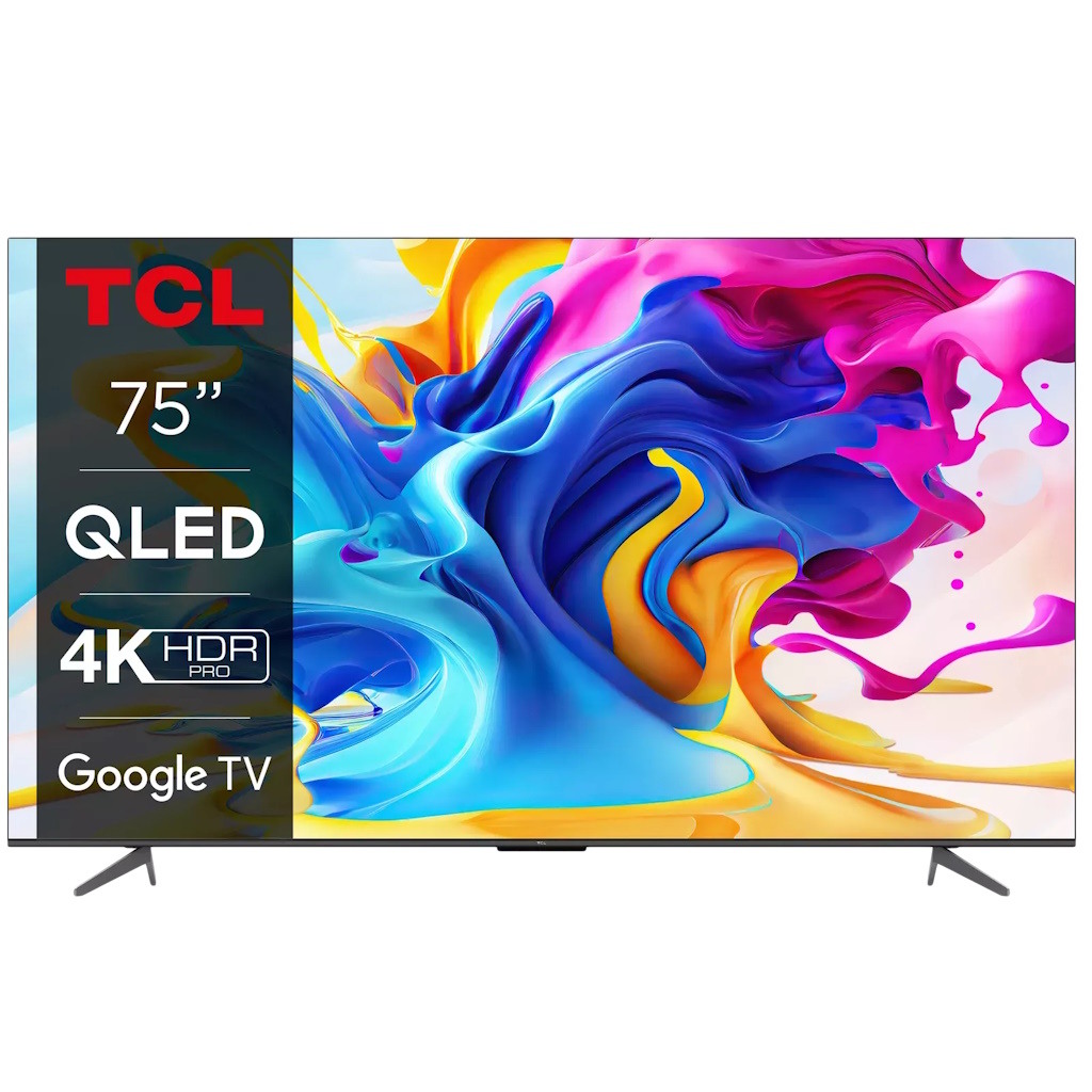 TCL 75"C645 4K QLED TVGoogle TV; Game Master 2.0;HDR PRO; HDMI 2.1 ALLM; Dolby Atmos;