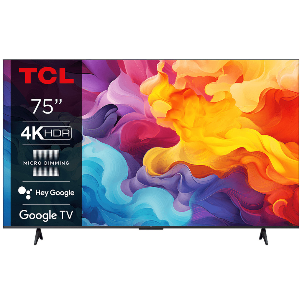 TCL 75"V6B 4K HDR TV Google OSHDR10 and HDR HLG; HDMI 2.1;Game Master 2.0; Dolby Audio