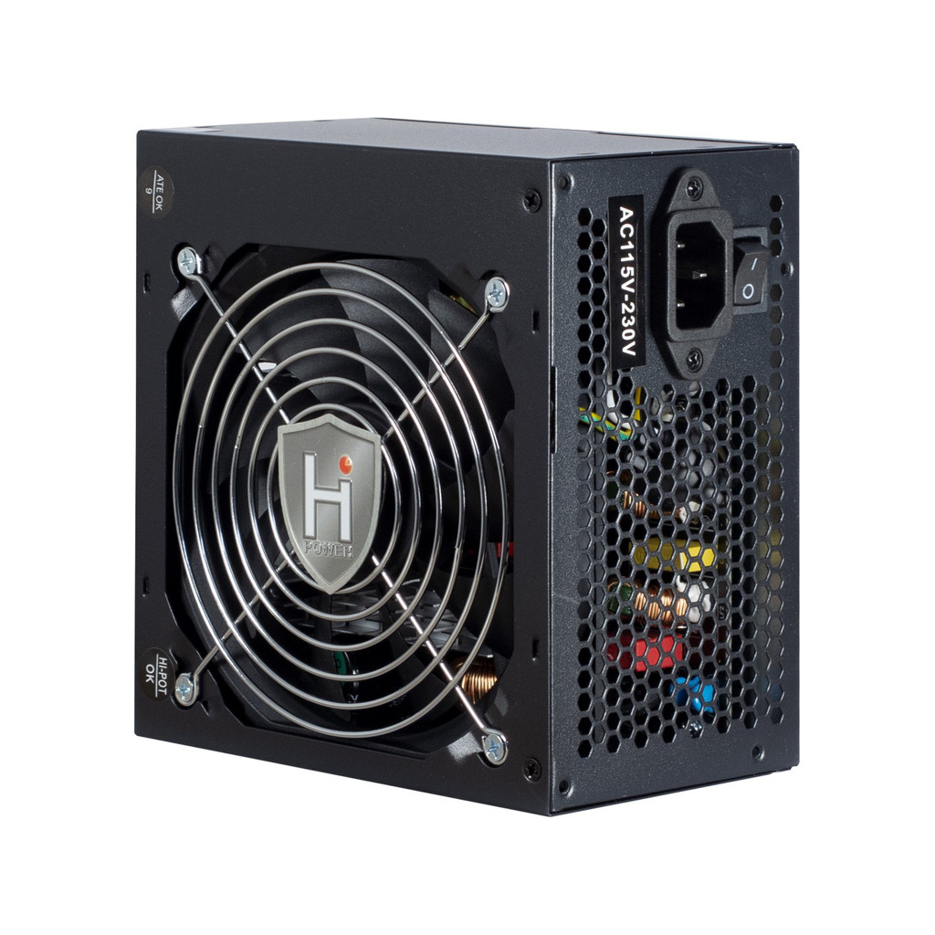 Inter-tech PSU HiPower SP-650W12cm fan,  Mainboard 20+4PinPCI-Express 6+2Pin, 4x SATA, 1x Floppy