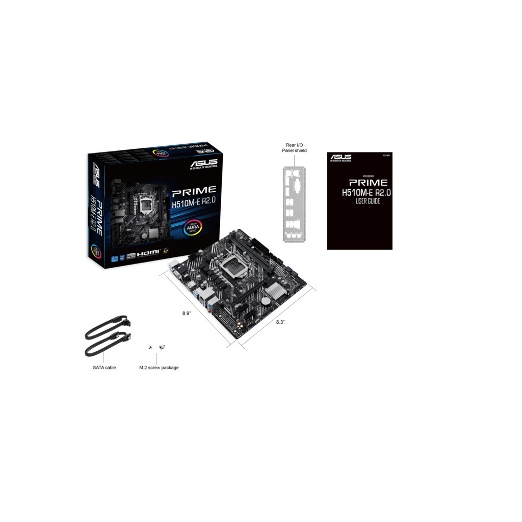 ASUS MB PRIME H510M-E R2.0Intel H470;LGA1200;2xDDR4m.2;4xSATA,VGA,HDMI,DP, 6x USB