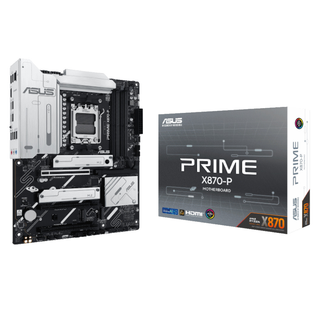 ASUS MB PRIME X870-PX870, AM5; 4xDDR54x M.2; 2x SATA,HDMI,10x USB, RAID,ATX