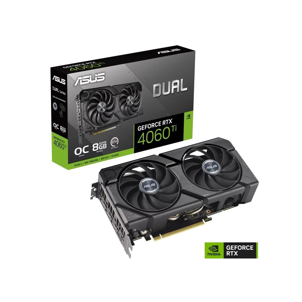 ASUS VGA DUAL-RTX4060TI-8G-EVONVIDIA GeForce RTX4060 Ti 8GB8GB GDDR6 128bit;HDMI,3xDP