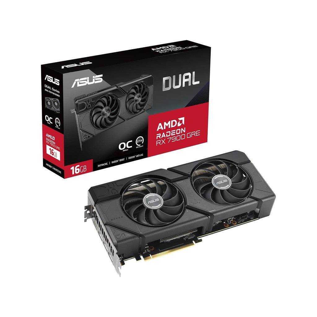 ASUG VGA DUAL-RX7900GRE-O16GRX 7900 GRE OC 16GB GDDR6256bit;HDMI,3xDP