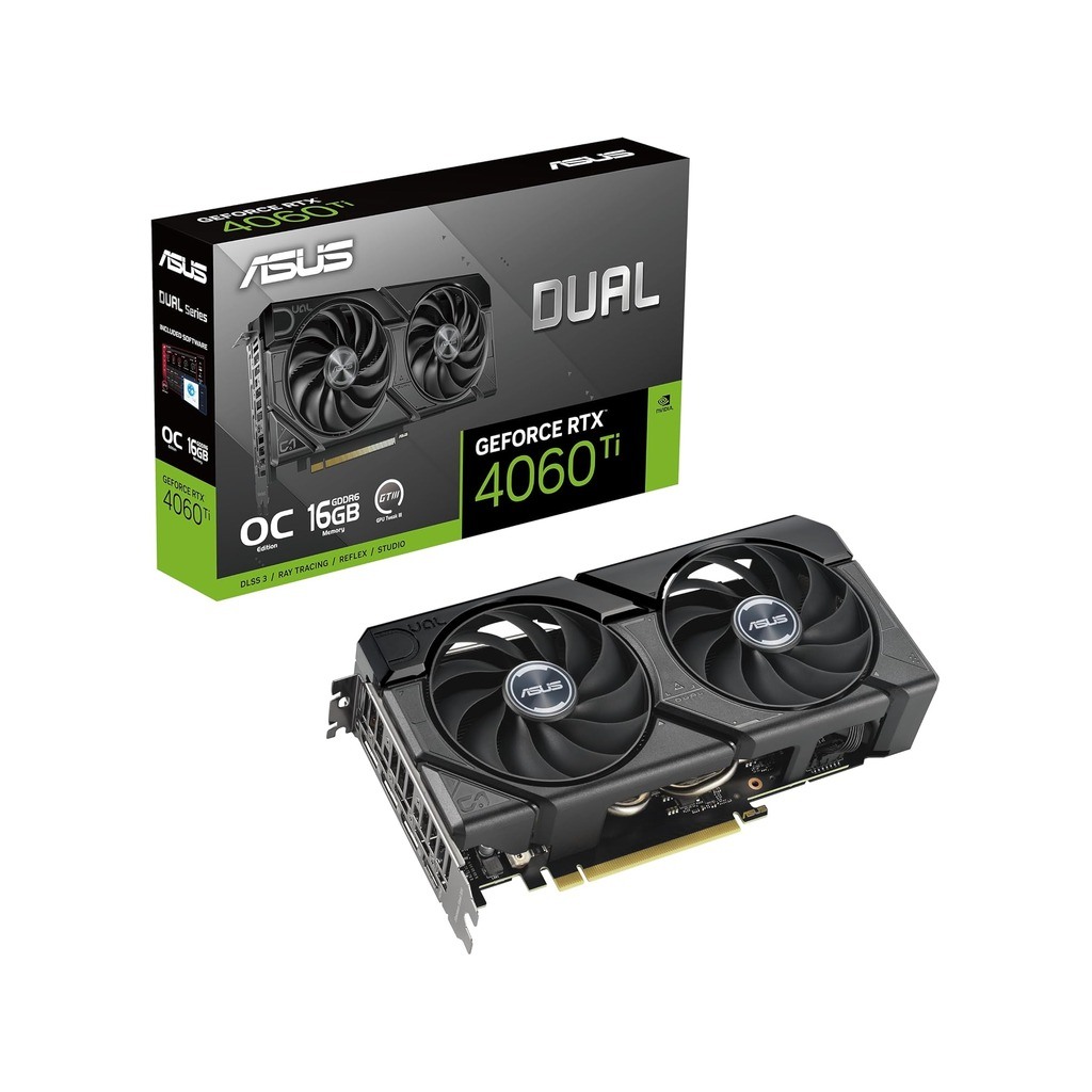 ASUS VGA DUAL-RTX4060TI-O16GNVIDIA GeForce RTX 4060 Ti16GB GDDR6 128bit;HDMI,3xDP