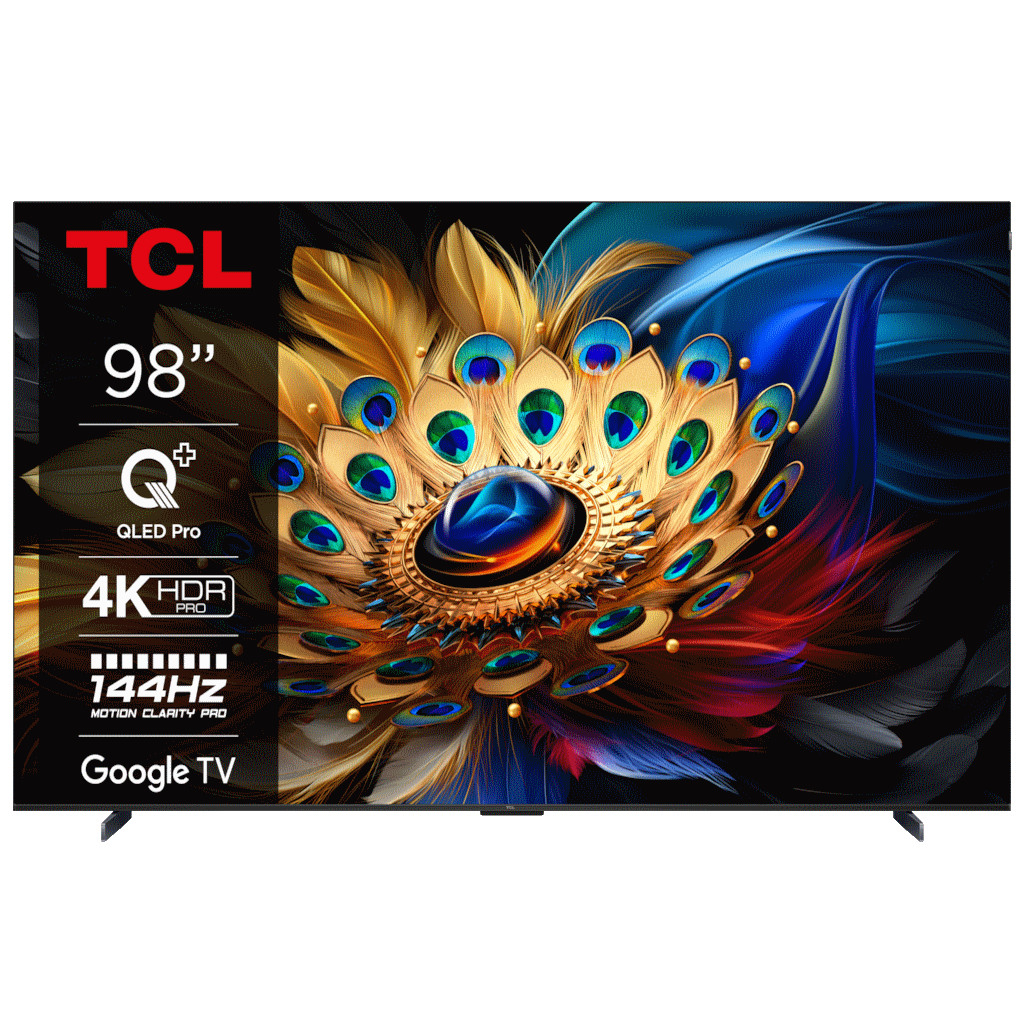 TCL 98"C655 4K QLED TVGoogle TV; QLED pro; 144HZMotion clarity pro; HDMI 2.1; 2.1 ONKYO