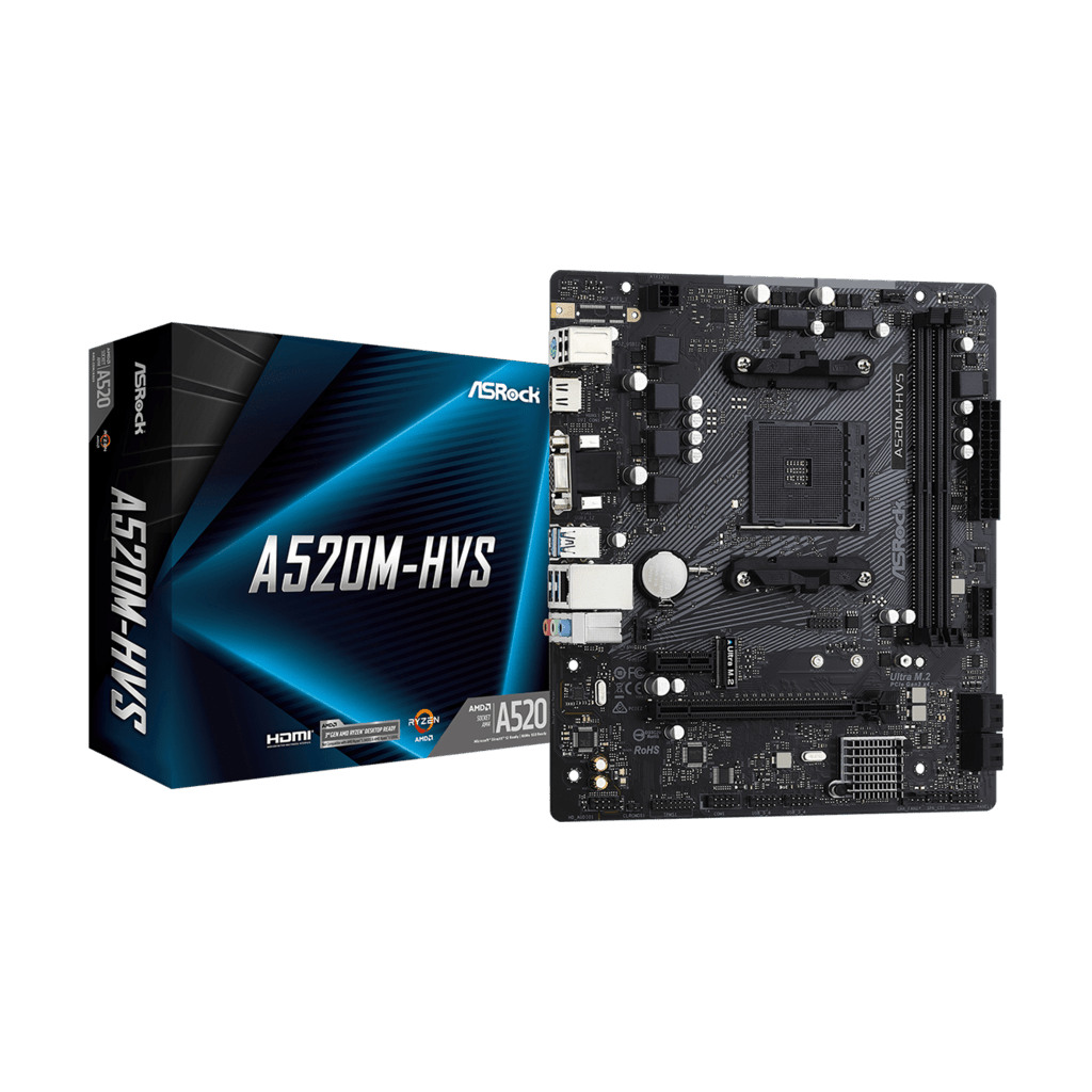 ASROCK MB A520M-HVSAMD A520;AM4;2xDDR4;M.2RAID;VGA,HDMI;micro ATX