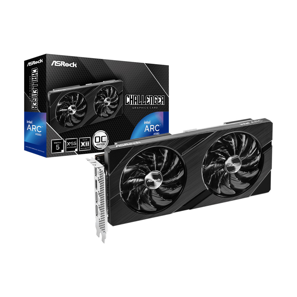 ASROCK VGA A580 CL 8GO OCChallenger; Intel Arc A5808GB GDDR6; 256bit; 3xDP; HDMI