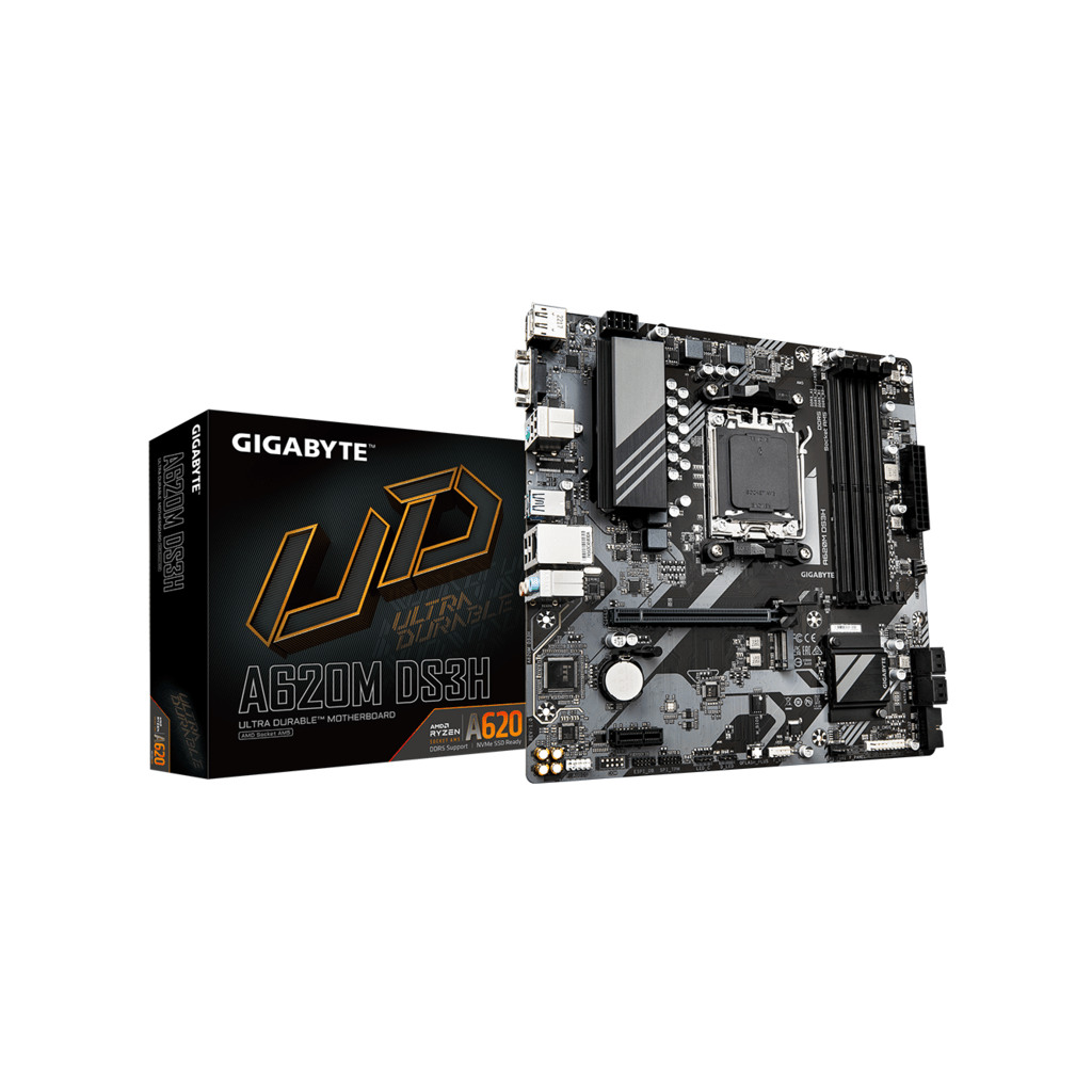 Gigabyte MB [A620M DS3H]AM5; 4xDDR5; M.2, 4xSATA;6xUSBHDMI, DP, VGA; mATX