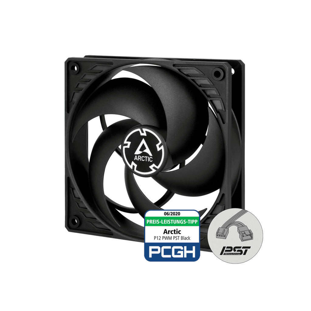 Arctic Fan P12 PWM PST pressure-optimised, 120mm fan with PWM PST