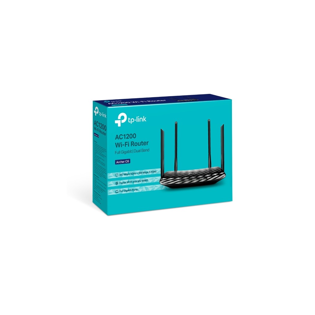 TP-Link ARCHER C6 AC1200Mesh Wireless MU-MIMO WiFiGigabit Router