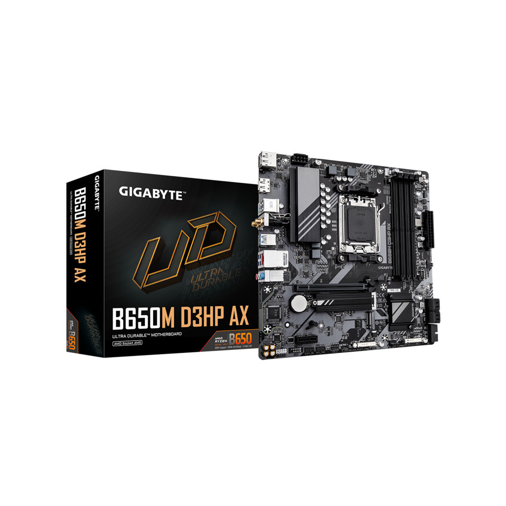 Gigabyte MB B650M D3HP AXAM5; 4xDDR5; 2xM.2;4xSATA, 10x USB,HDMI,2x DP, microATX