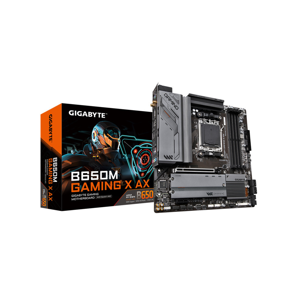 Gigabyte MB B650M Gaming X AXAM5; 4xDDR5; 2xM.2, 4xSATA;6xUSB; 2xDP, 1xHDMI; mATX;