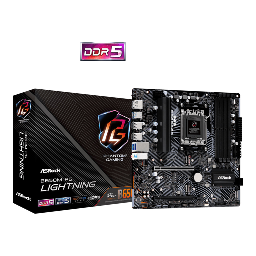 ASROCK MB B650M PG LIGHTNINGAMD B650;AM5;4xDDR5HDMI,DP;RAID;micro ATX - Image 2