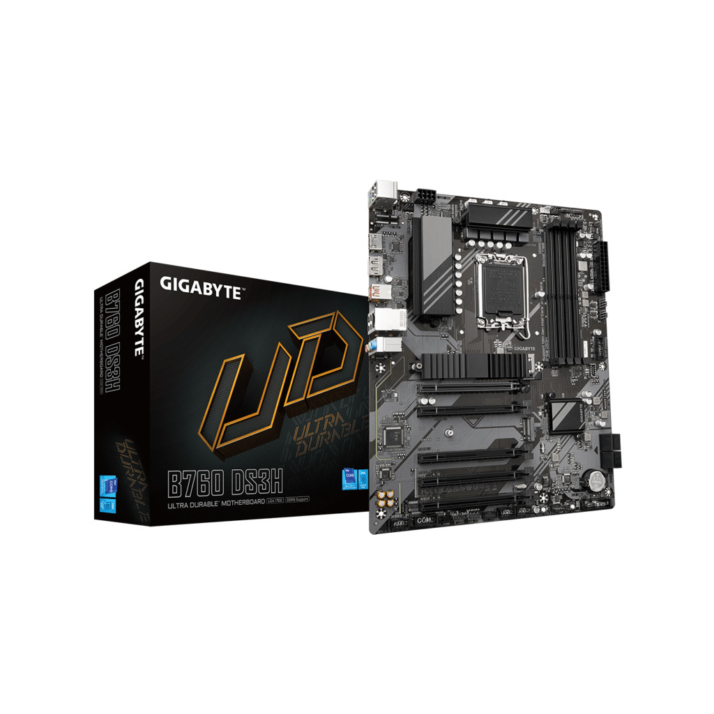 Gigabyte MB B760 DS3HLGA1700; 4xDDR5; 2xM.2, 4xSATA6xUSB; HDMI, DP; ATX