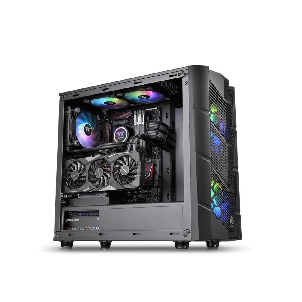 Thermaltake Commander C36 ARGBMid tower case, Tempered glass2x 200mm ARGB front fans, 1x 120mm fan - Image 2