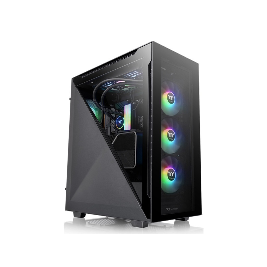 Thermaltake Divider 500 ARGB Mid tower, tempered glass, 3x 120mm ARGB fan, 1x 120mm fan - Image 2