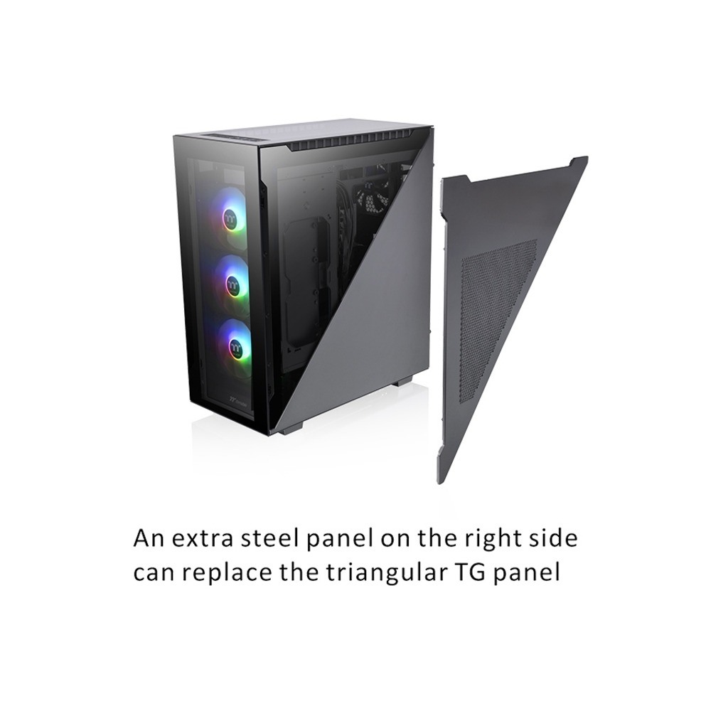 Thermaltake Divider 500 ARGB Mid tower, tempered glass, 3x 120mm ARGB fan, 1x 120mm fan - Image 4