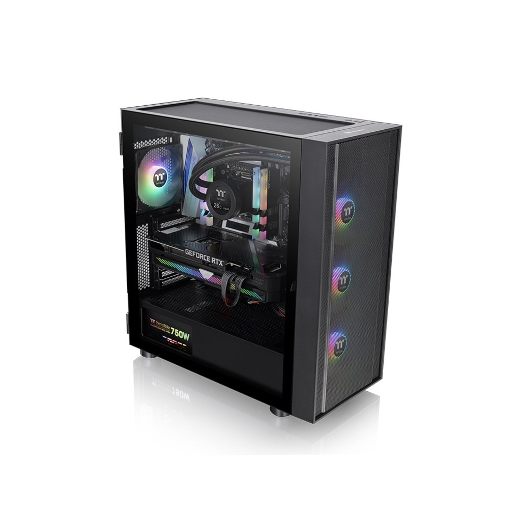 Thermaltake H570 TG ARGB Mid tower, tempered glass, 3x 120mm ARGB Lite fan - Image 4