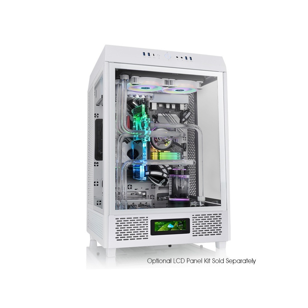 Thermaltake The Tower 500 SnowMid tower case, TG, bijela, 2x Standard 120mm fan