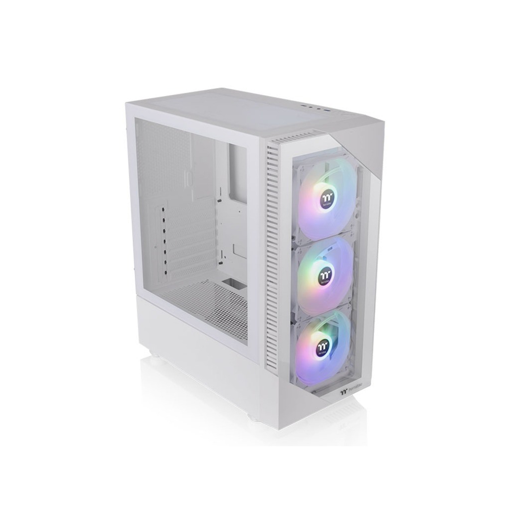 Thermaltake View 200 ARGB Snow Mid tower, tempered glass, 3x 120mm ARGB Lite fan - Image 4