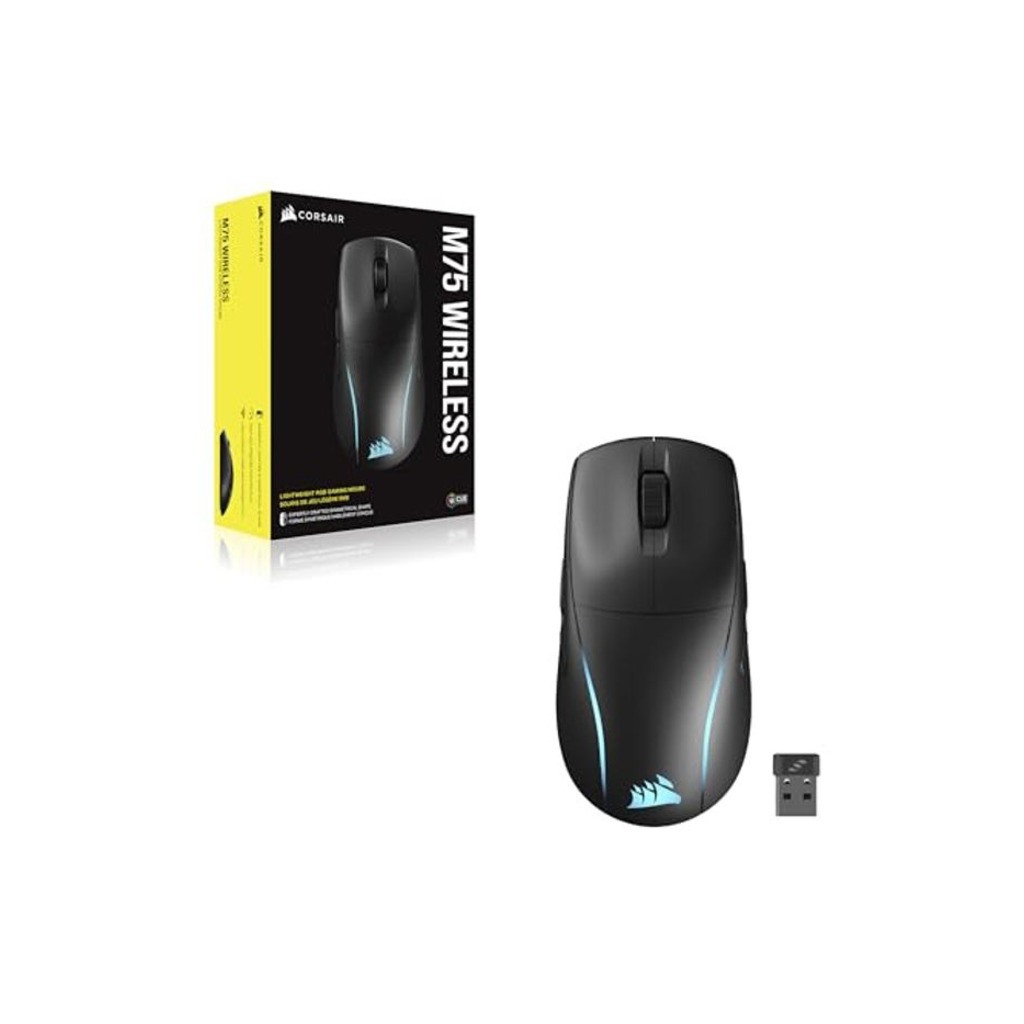 Corsair M75 Wireless RGB MouseLightweight Gaming, Black26000 DPI