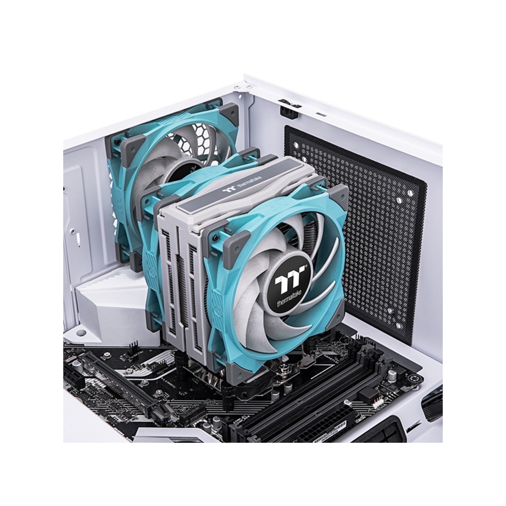 Thermaltake Toughair 510CPU Cooler, Turquoise,Dual fan 120mm