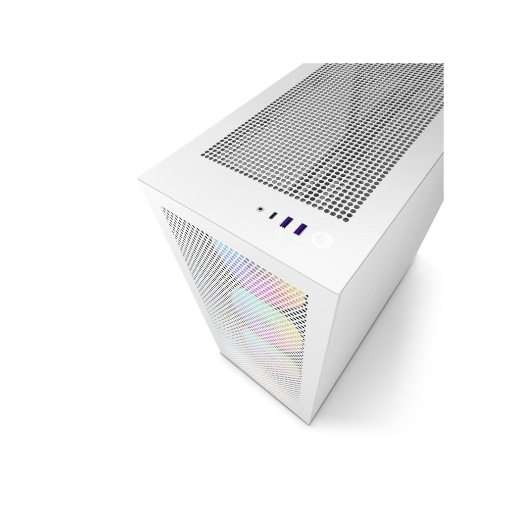 NZXT CASE H7 Flow White RGBMini-ITX, Micro-ATX, ATX3x F140 RGB fans, 1x F120Q fan - Image 3