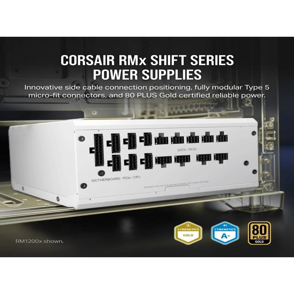 Corsair PSU 750W WhiteRM750x SHIFT 80 PLUSGold Fully Modular ATX