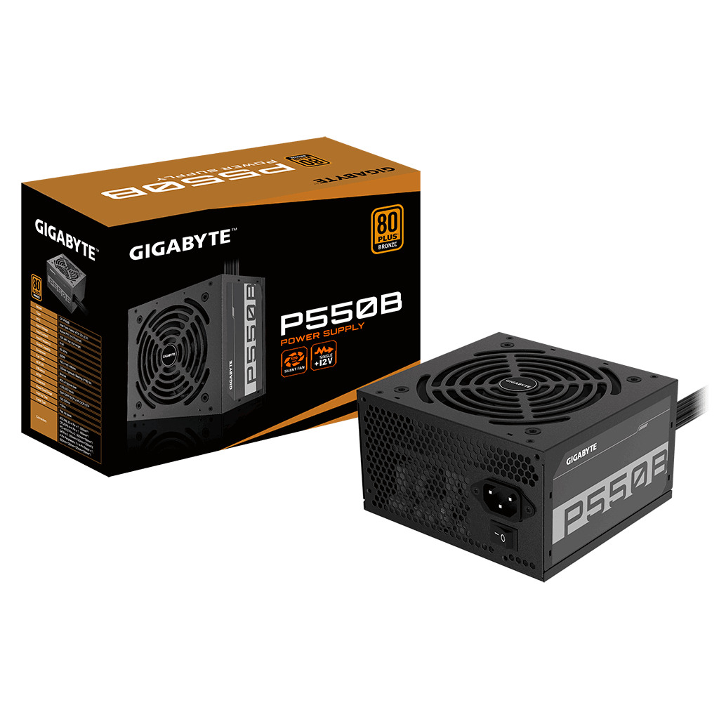 Gigabyte PSU 550W; 80+ bronze6xSATA,2xPCIe 6+2 Pin,3x4Pin,1xFloppy