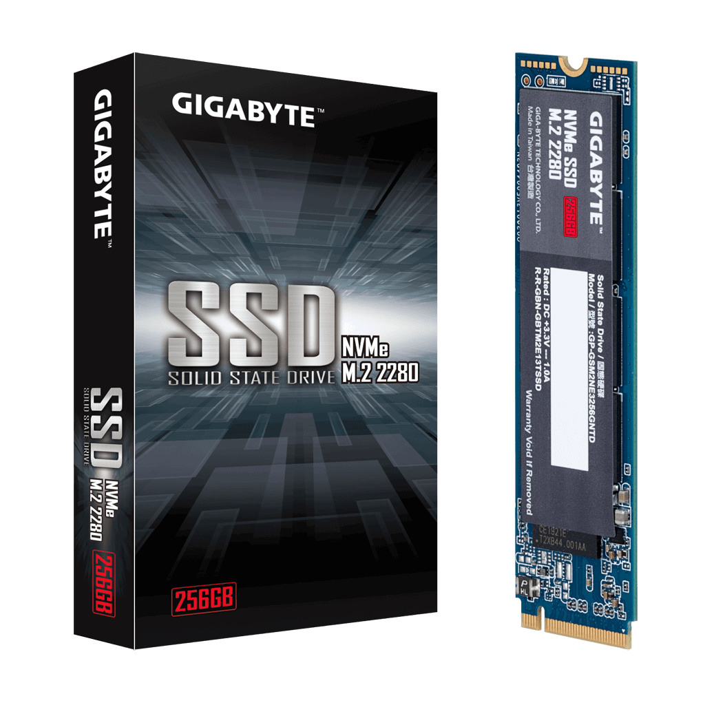 Gigabyte SSD 256GBM.2, PCIe, NVMe 1.3R/W : 1200/800MB/s