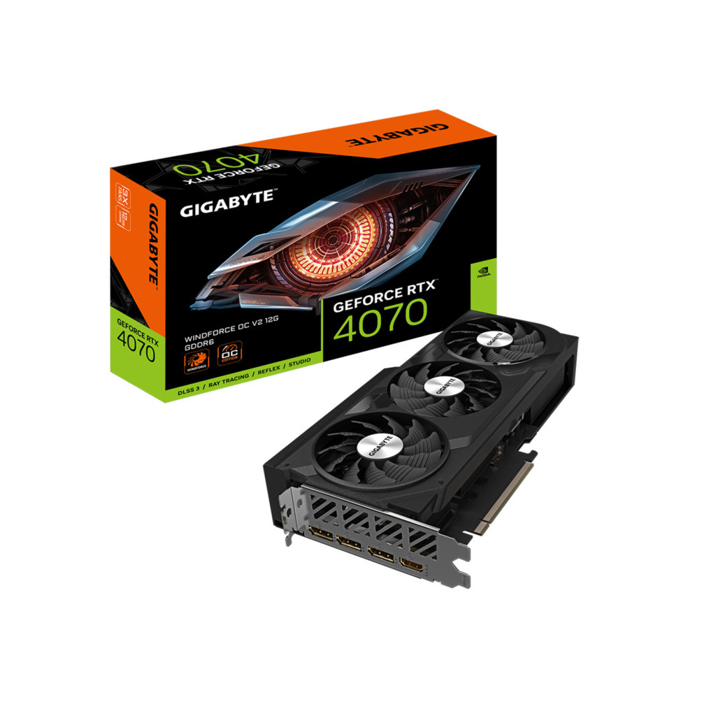 Gigabyte VGA RTX 4070 OC WFWindforce, 12GB 192bit, GDDR63xDP, 1xHDMI;