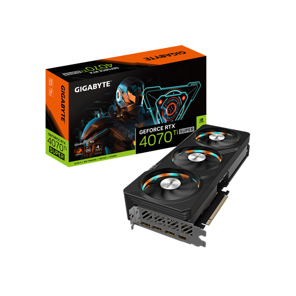 Gigabyte VGA 4070 Ti Super 16GGaming OC 16G, GDDR6X, 256bit,3x DP, 1x HDMI