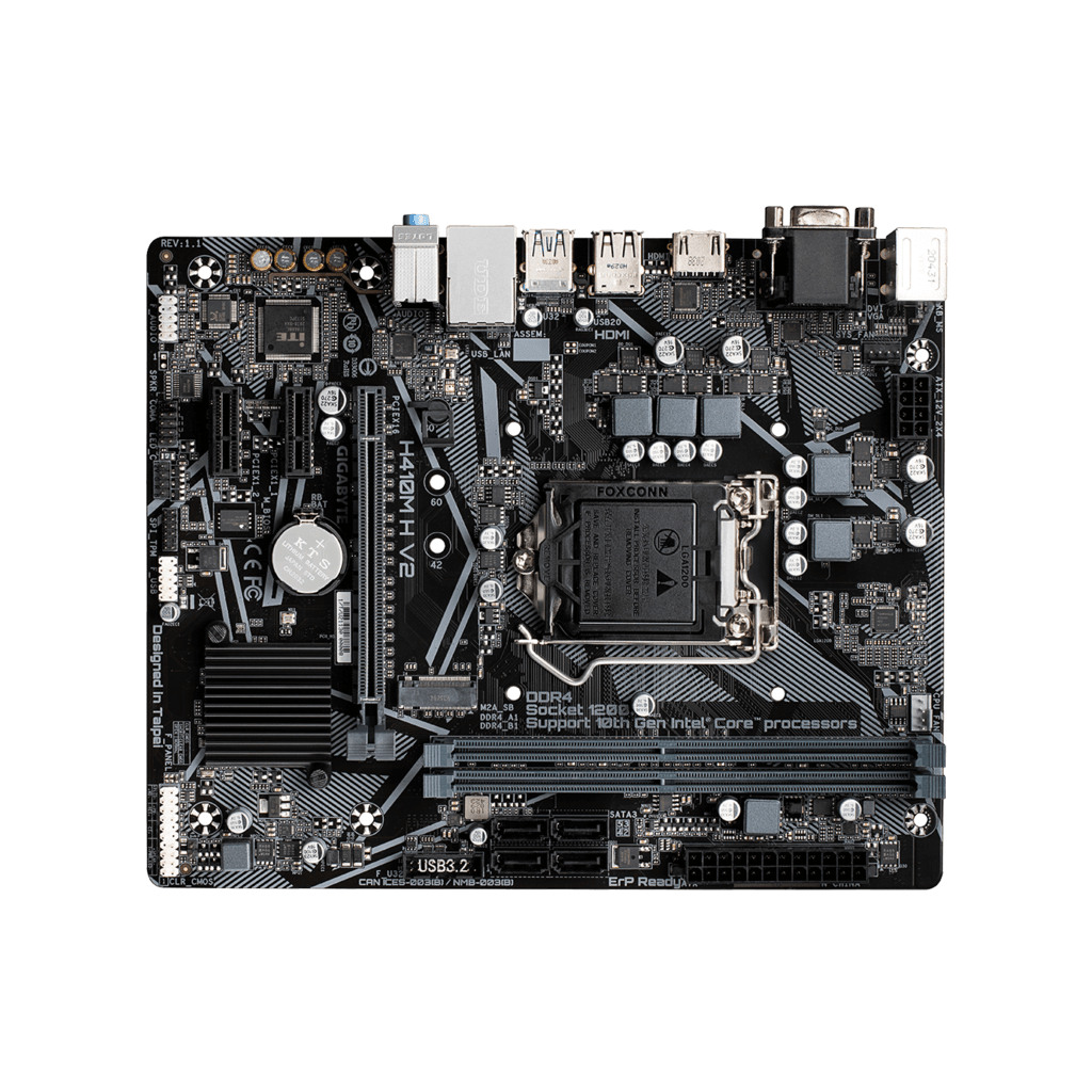 Gigabyte MB H410M H V2;LGA1200; 2xDDR4; M.2, 4xSATA6xUSB; VGA, HDMI; mATX