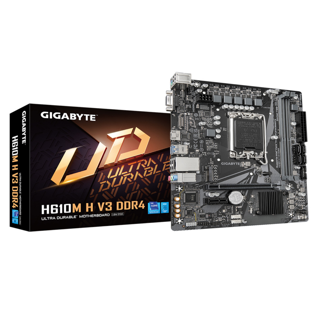 Gigabyte MB H610M H V3 DDR4LGA1700; 2xDDR4; M.2, 4xSATA6xUSB; VGA, HDMI; mATX