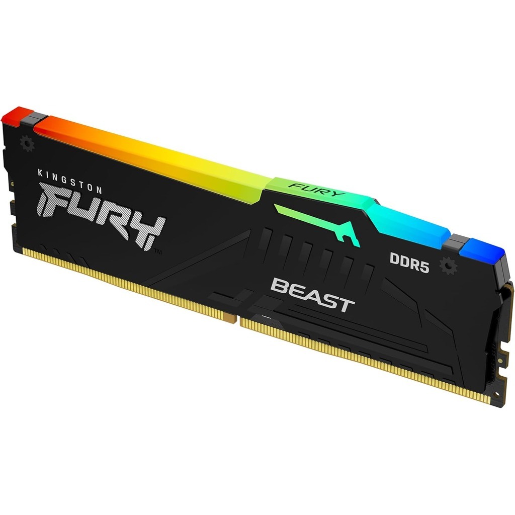 Kingston 32GB 6000MHz DDR5 RGBFury Beast (1x32GB), CL30,XMP, EXPO, 2RX8, 288-pin 16Gbit