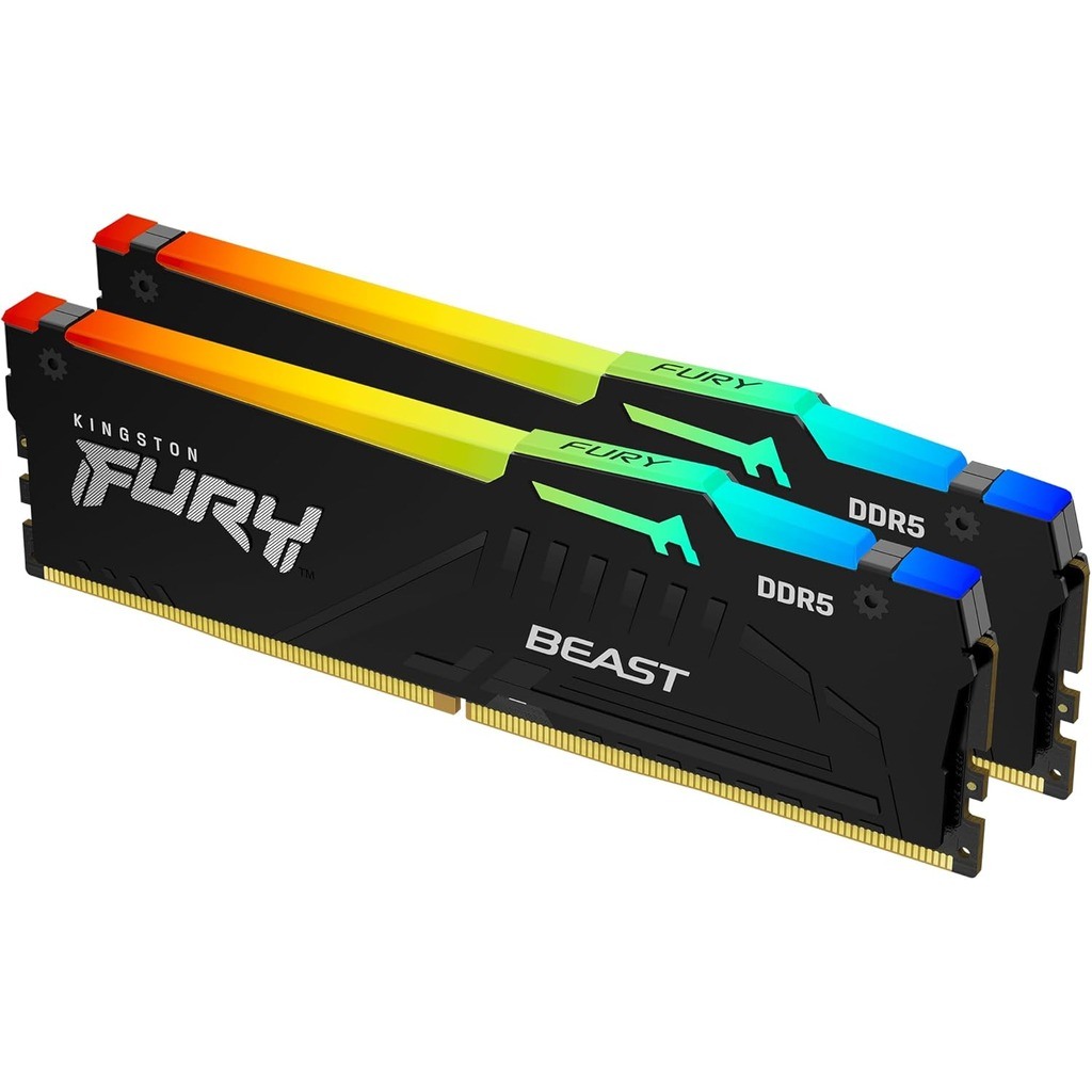 Kingston 32GB 6000MHz DDR5 RGBFury Beast (2x16GB), CL40EXPO & XMP 3.0