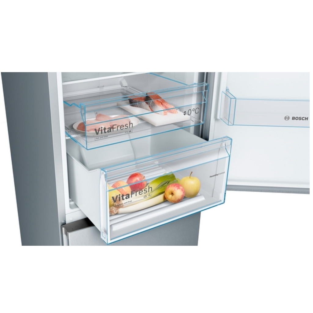 BOSCH Samostojeći Serie 4|No Frost, 203 X 60, INOX H:279L, Z:86L, 203CM, 39dB,