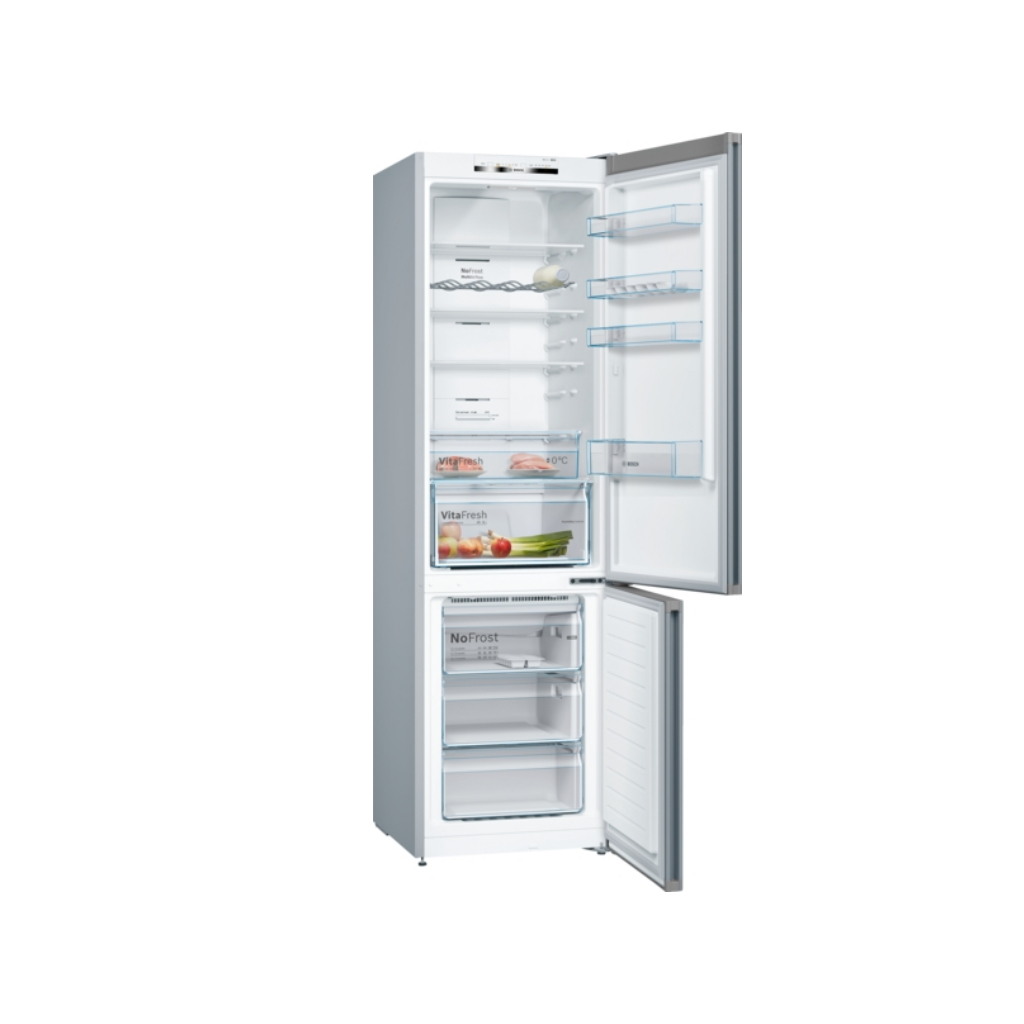 BOSCH Samostojeći Serie 4|No Frost, 203 X 60, INOX H:279L, Z:86L, 203CM, 39dB,