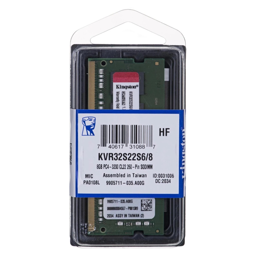 Kingston 8GB 3200MHz DDR4 SOSODIMM