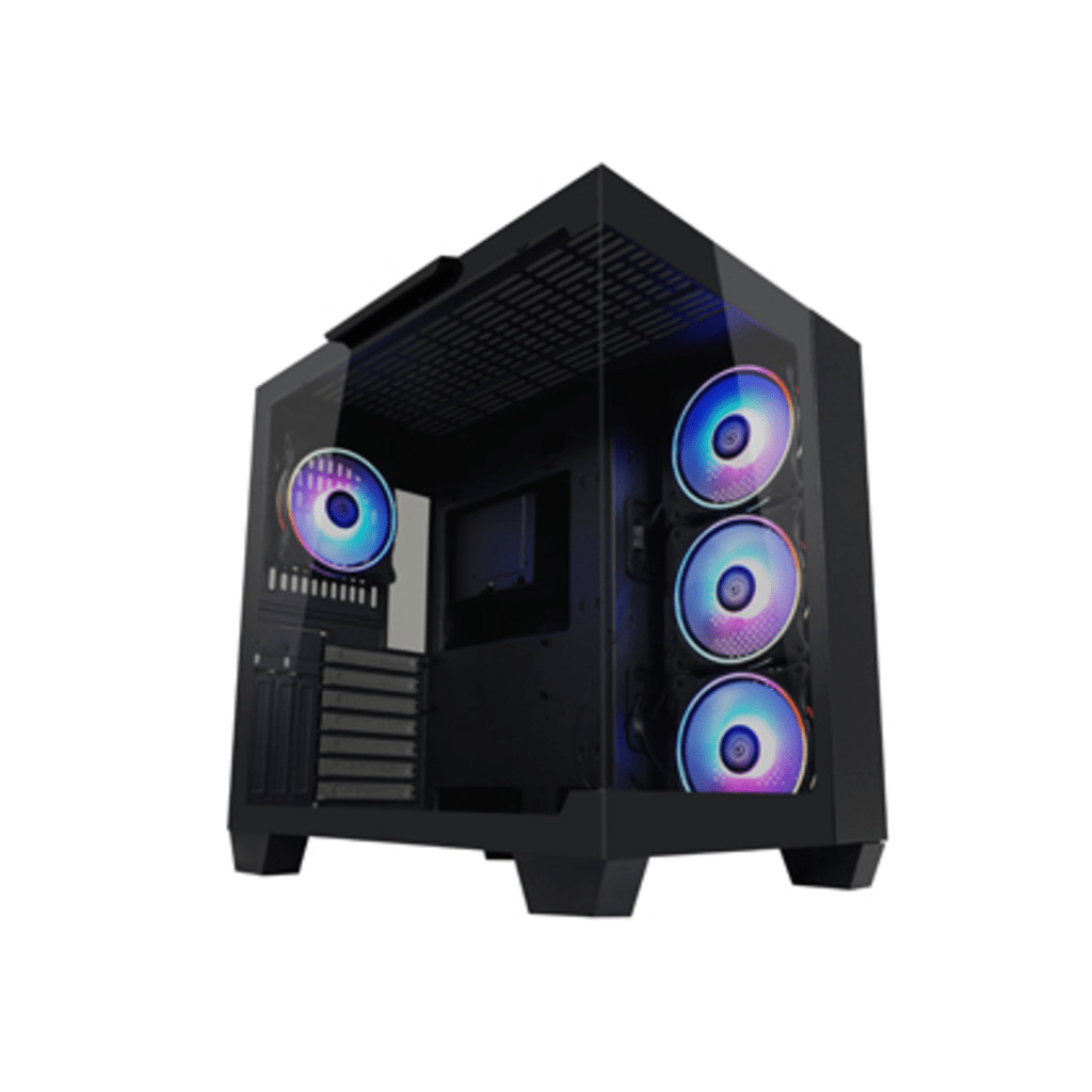 LC-Power Case Gaming 809BE-ATX, ATX, Micro ATX, MiniITX4x 120mm ARGB fans, tempered glass - Image 3