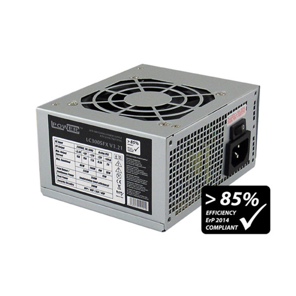 LC-Power PSU 300W SFX V3.2180mm fan, >85%, 20+4pin,4 pin, PCI-Express, 4x SATA