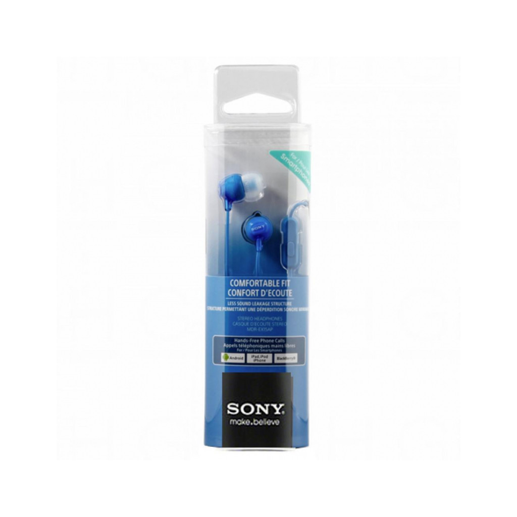 Sony slušalice EX-15 plaveIn-Ear, mikrofon